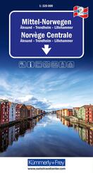K&uuml;mmerly+Frey Regional-Strassenkarte 2 Mittel-Norwegen 1:325.000