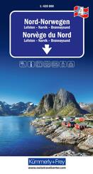 K&uuml;mmerly+Frey Regional-Strassenkarte 4 Nord-Norwegen 1:420.000