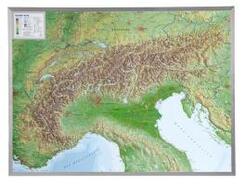 Alpenbogen, Reliefkarte, Gro&szlig;