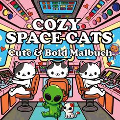Katzen Malbuch - Cozy Malbuch - Space Cats: Katzen im Weltraum Cute & Chill S&uuml;&szlig;es Malbuch