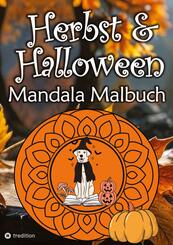Herbst Mandala Malbuch f&uuml;r Erwachsene Halloween Mandalas Malblock Frauen, M&auml;dchen, Kinder
