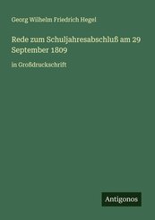 Rede zum Schuljahresabschlu&szlig; am 29 September 1809