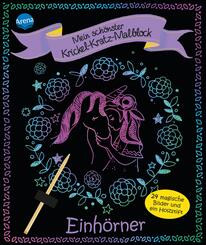 Mein sch&ouml;nster Krickel-Kratz-Malblock. Einh&ouml;rner