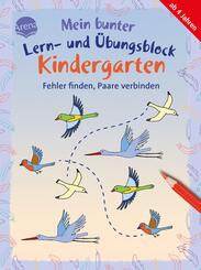 Mein bunter Lern- und &Uuml;bungsblock Kindergarten. Fehler finden, Paare verbinden