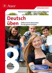 Deutsch &uuml;ben Klasse 8, m. 1 CD-ROM
