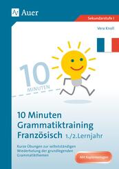 10-Minuten-Grammatiktraining Franz&ouml;sisch, 1./2. Lernjahr