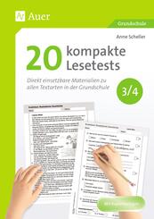 20 kompakte Lesetests f&uuml;r Klasse 3/4