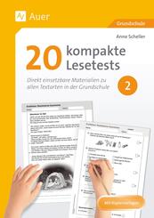 20 kompakte Lesetests f&uuml;r Klasse 2