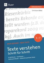 Texte verstehen - Schritt f&uuml;r Schritt Klasse 5-7