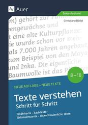 Texte verstehen - Schritt f&uuml;r Schritt Klasse 8-10