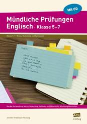 M&uuml;ndliche Pr&uuml;fungen Englisch - Klasse 5-7, m. 1 CD-ROM