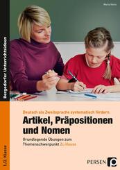 Artikel, Pr&auml;positionen und Nomen - Zu Hause, 1./2. Klasse