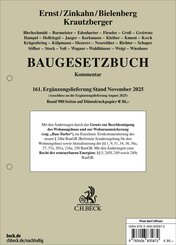 Baugesetzbuch  161. Erg&auml;nzungslieferung