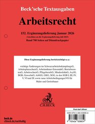 Arbeitsrecht 152. Erg&auml;nzungslieferung