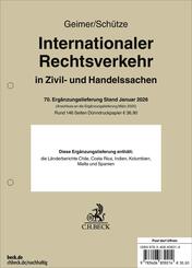 Internationaler Rechtsverkehr in Zivil- und Handelssachen 70. Erg&auml;nzungslieferung