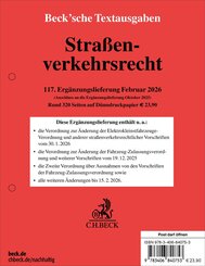 Stra&szlig;enverkehrsrecht  117. Erg&auml;nzungslieferung