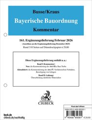 Bayerische Bauordnung  161. Erg&auml;nzungslieferung