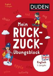 Mein Ruckzuck-&Uuml;bungsblock Englisch 1. Lernjahr
