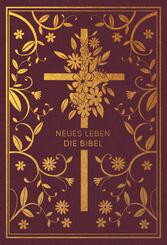 Neues Leben. Die Bibel - Golden Grace Edition, Bordeauxrot