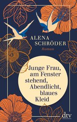 Junge Frau, am Fenster stehend, Abendlicht, blaues Kleid (eBook, ePUB)