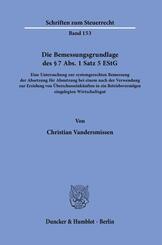 Die Bemessungsgrundlage des &sect; 7 Abs. 1 Satz 5 EStG