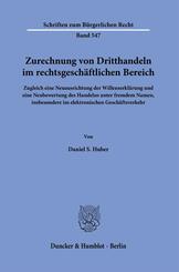 Zurechnung von Dritthandeln im rechtsgesch&auml;ftlichen Bereich.