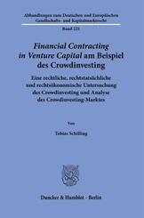 'Financial Contracting in Venture Capital' am Beispiel des Crowdinvesting.