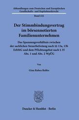 Der Stimmbindungsvertrag im b&ouml;rsennotierten Familienunternehmen.