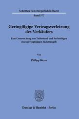 Geringf&uuml;gige Vertragsverletzung des Verk&auml;ufers