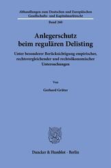 Anlegerschutz beim regul&auml;ren Delisting