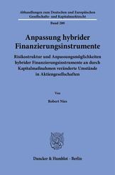 Anpassung hybrider Finanzierungsinstrumente