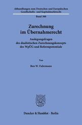 Zurechnung im &Uuml;bernahmerecht