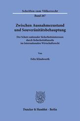 Zwischen Ausnahmezustand und Souver&auml;nit&auml;tsbehauptung