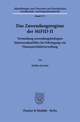 Das Zuwendungsregime der MiFID II