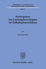 Partizipation von Leistungsberechtigten im Teilhabeplanverfahren