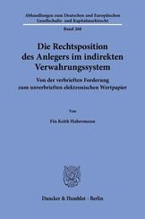 Die Rechtsposition des Anlegers im indirekten Verwahrungssystem
