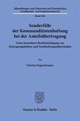 Sonderf&auml;lle der Kommanditistenhaftung bei der Anteils&uuml;bertragung