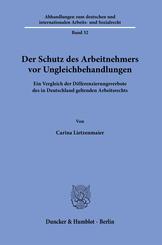 Der Schutz des Arbeitnehmers vor Ungleichbehandlungen