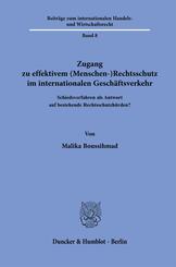 Zugang zu effektivem (Menschen-)Rechtsschutz im internationalen Gesch&auml;ftsverkehr