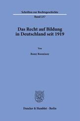 Das Recht auf Bildung in Deutschland seit 1919