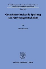 Grenz&uuml;berschreitende Spaltung von Personengesellschaften