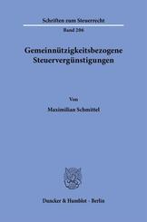 Gemeinn&uuml;tzigkeitsbezogene Steuerverg&uuml;nstigungen
