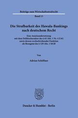 Die Strafbarkeit des Hawala-Bankings nach deutschem Recht