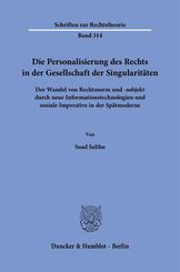 Die Personalisierung des Rechts in der Gesellschaft der Singularit&auml;ten