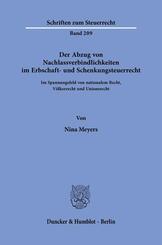Der Abzug von Nachlassverbindlichkeiten im Erbschaft- und Schenkungsteuerrecht