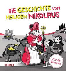 Die Geschichte vom heiligen Nikolaus Kontrastbuch (Pappbilderbuch)