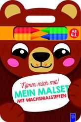 Nimm mich mit: Mein Malset mit Wachsmalstiften 4+ (Cover B&auml;r)
