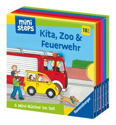 ministeps: Mein erster B&uuml;cher-W&uuml;rfel: Kita, Zoo und Feuerwehr (B&uuml;cher-Set)