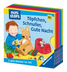 ministeps Mein erster B&uuml;cher-W&uuml;rfel: T&ouml;pfchen, Schnuller, Gute Nacht (B&uuml;cher-Set) - ab 18 Monate