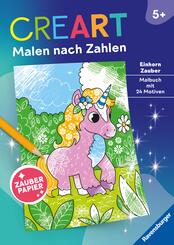 CreArt Malen nach Zahlen ab 5 - Zauberpapier: Einhorn Zauber